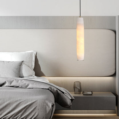 Marble Alabaster Flute Pendant Light