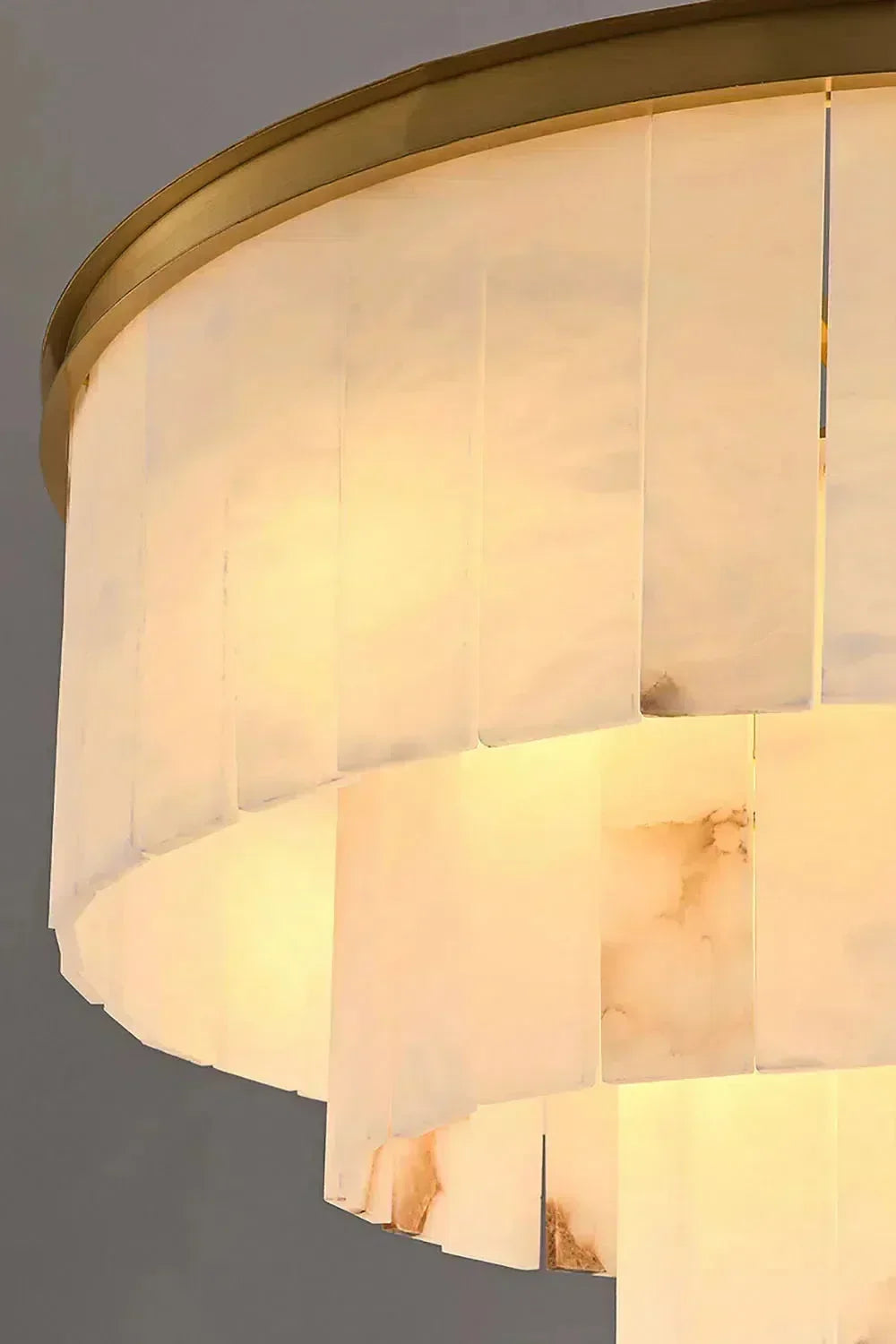 Modern Alabaster Tiered Chandelier - morylighting