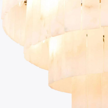 Modern Alabaster Tiered Chandelier - morylighting