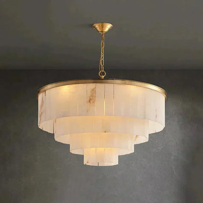 Modern Alabaster Tiered Chandelier - morylighting