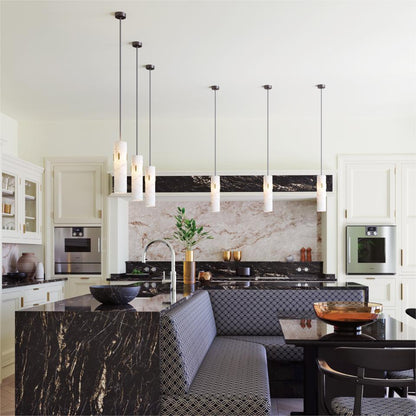 Alabaster Pendant Light with Deco