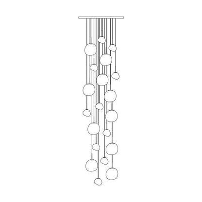 Multi Lava Round Chandelier