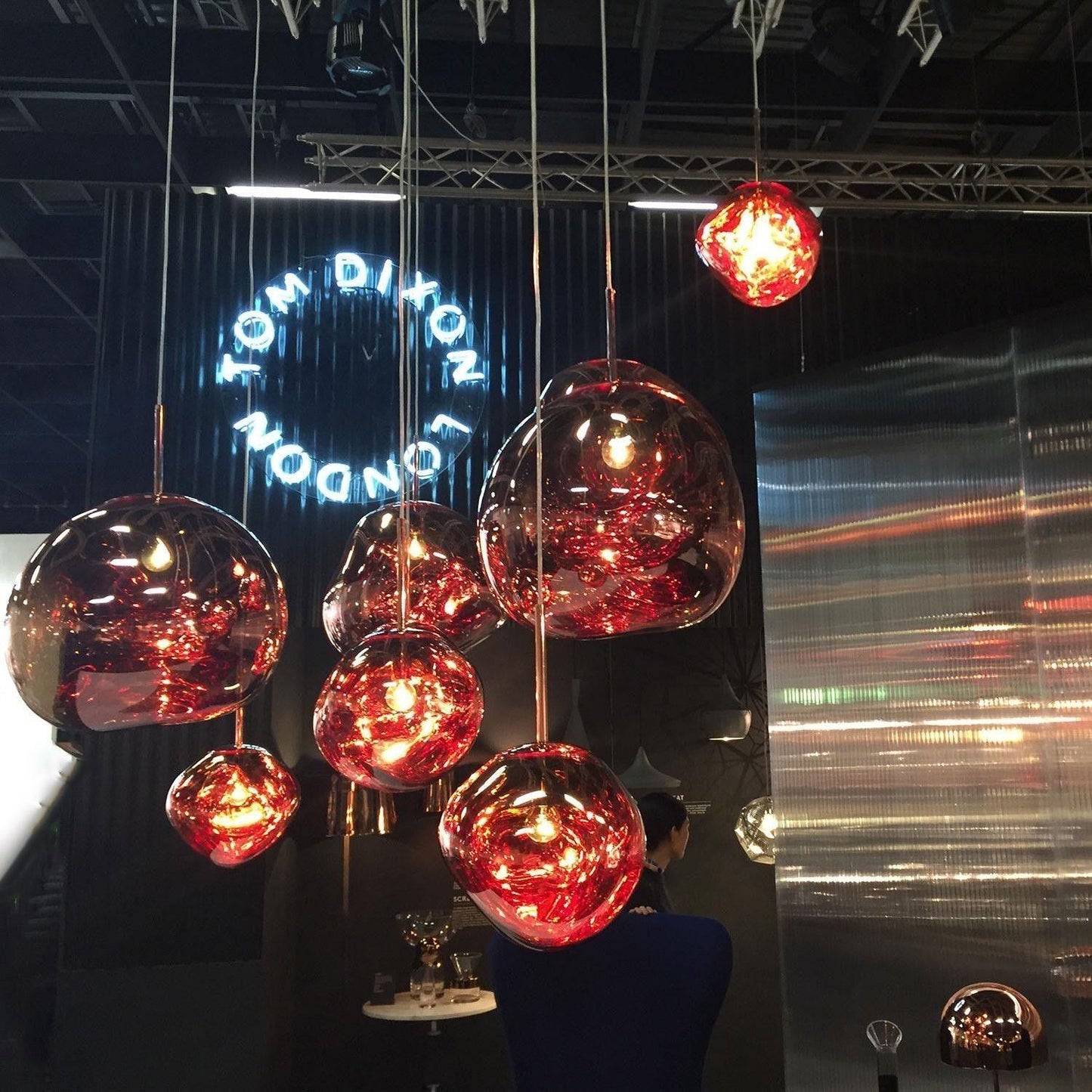 Multi Lava Round Chandelier