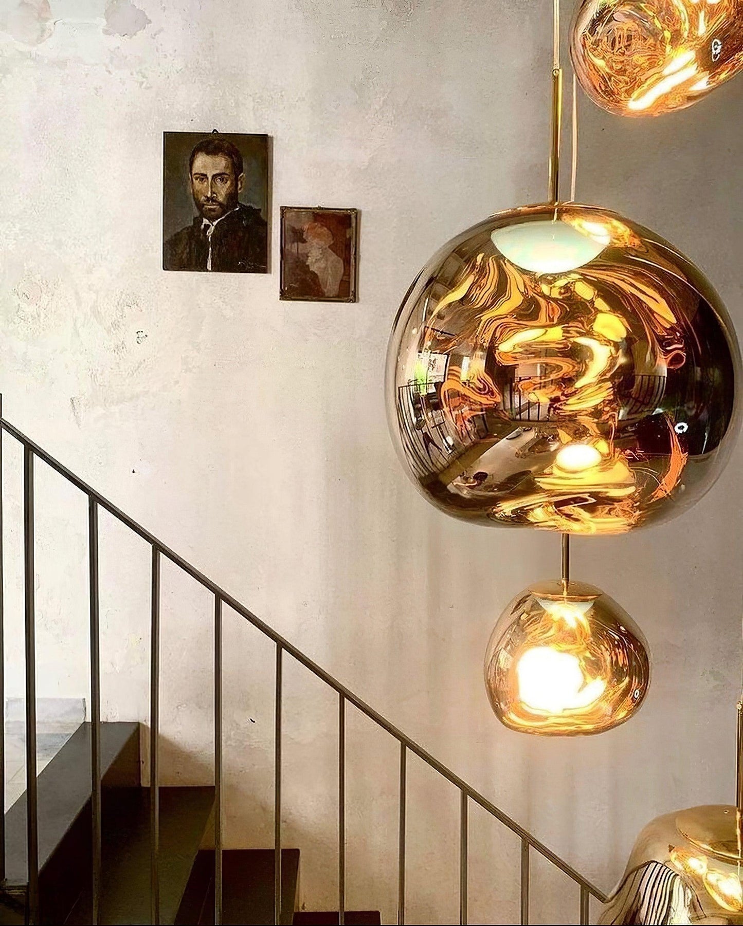 Multi Lava Round Chandelier