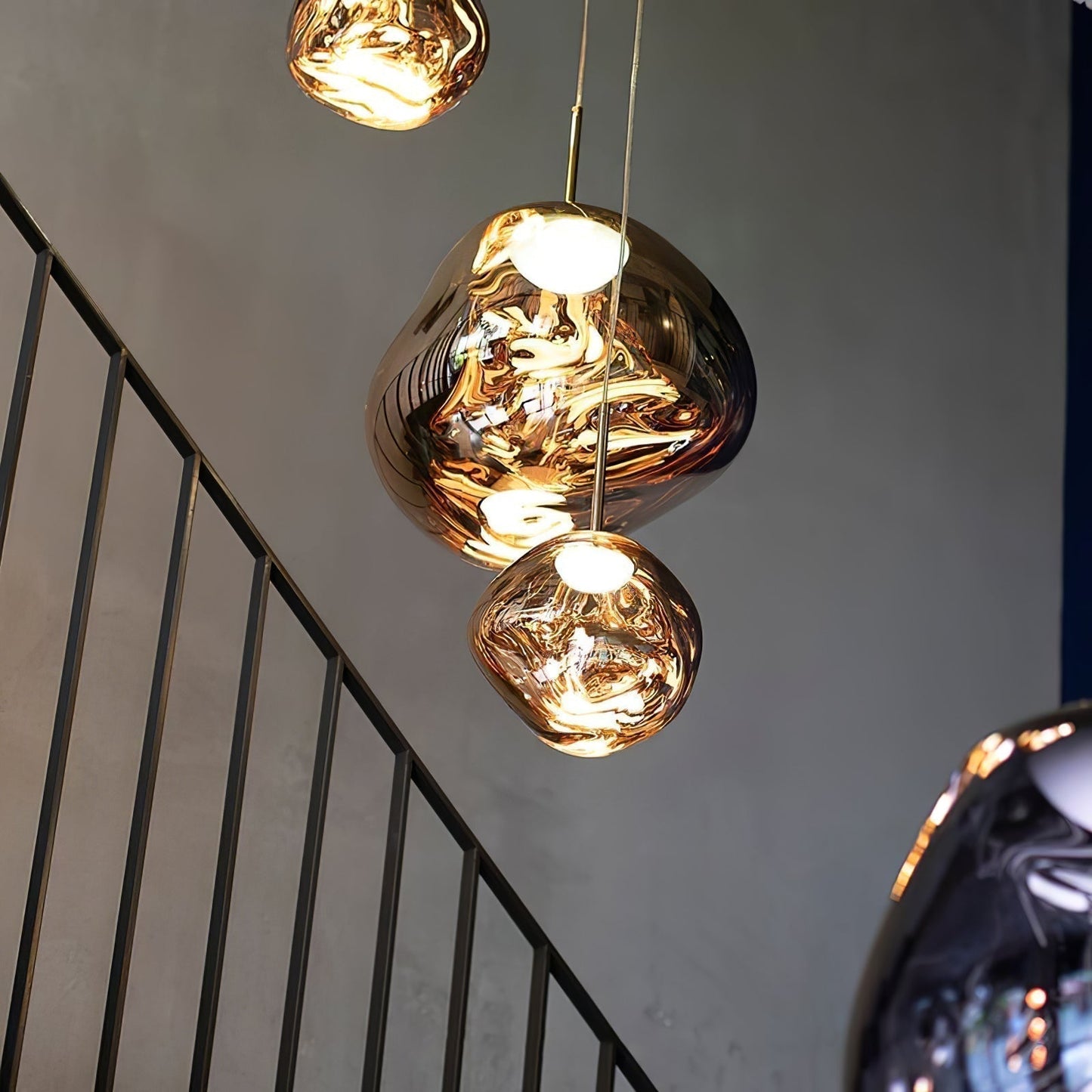 Multi Lava Round Chandelier
