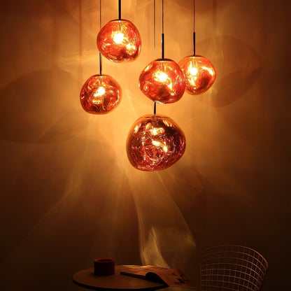 Multi Lava Round Chandelier