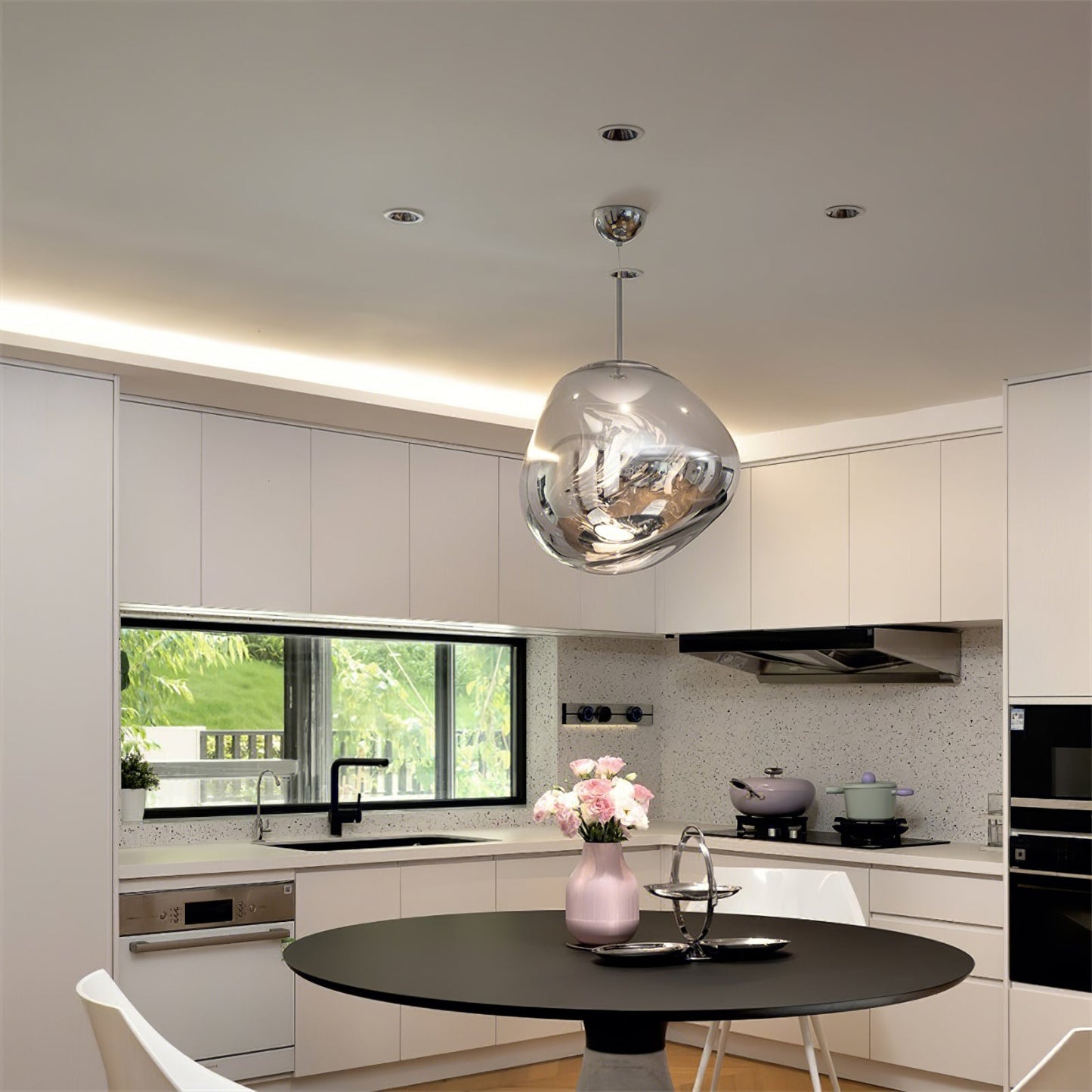 Multi Lava Round Chandelier