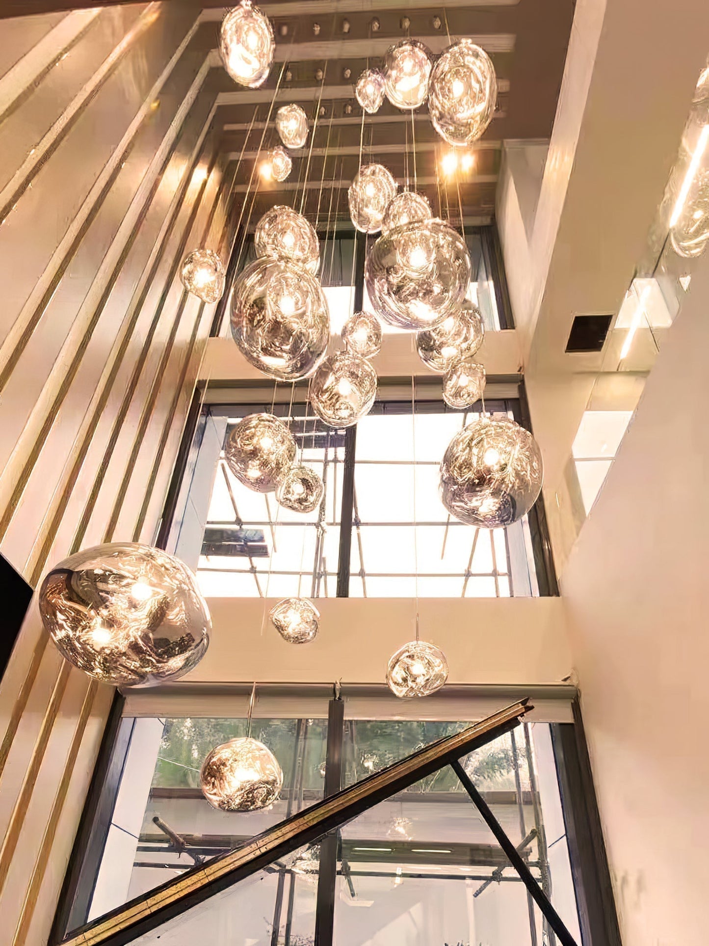Multi Lava Round Chandelier
