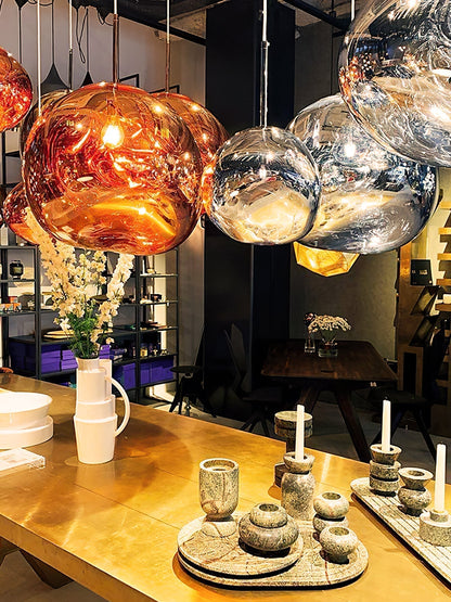 Multi Lava Round Chandelier