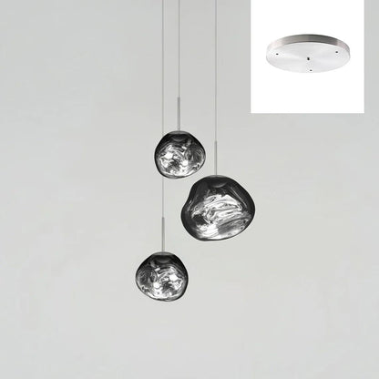 Multi Lava Round Chandelier