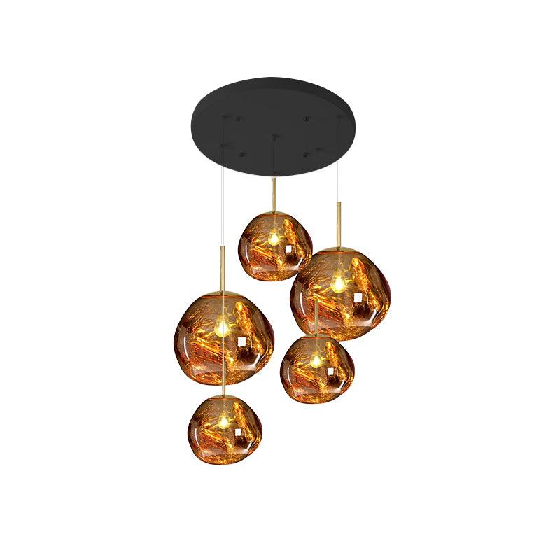 Multi Lava Round Chandelier