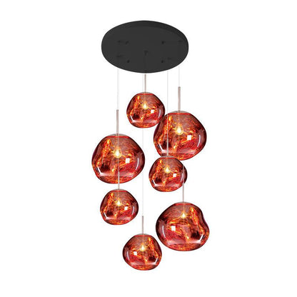 Multi Lava Round Chandelier