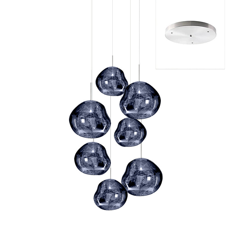 Multi Lava Round Chandelier