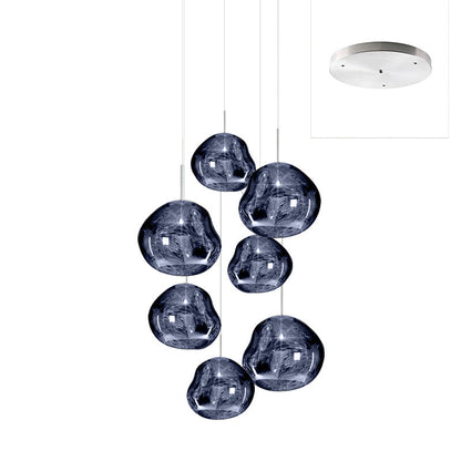 Multi Lava Round Chandelier