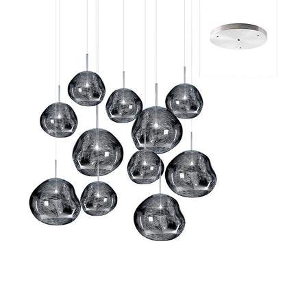 Multi Lava Round Chandelier