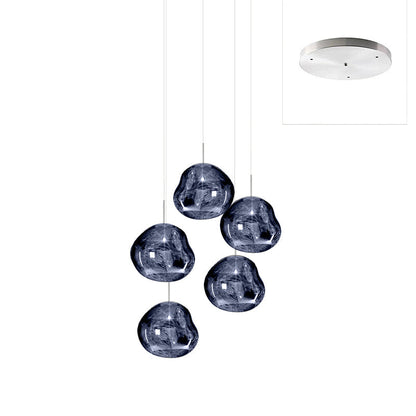 Multi Lava Round Chandelier
