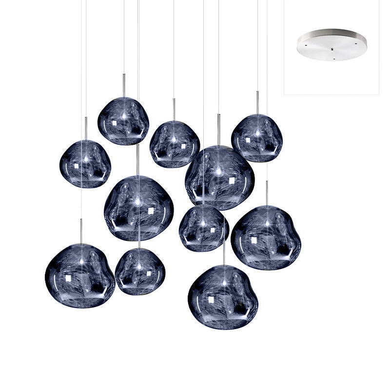 Multi Lava Round Chandelier