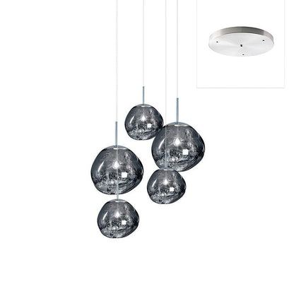 Multi Lava Round Chandelier
