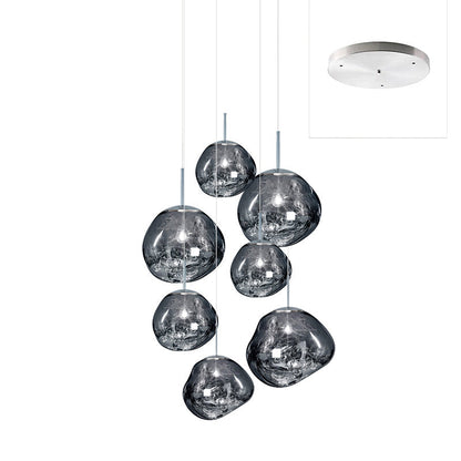 Multi Lava Round Chandelier