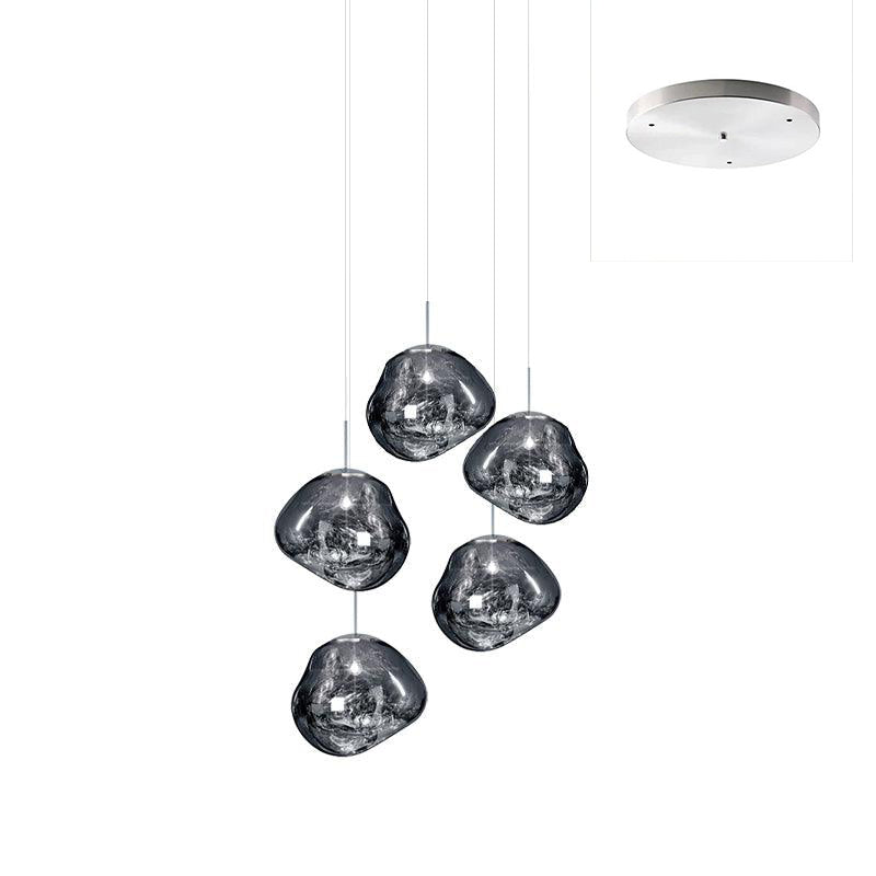 Multi Lava Round Chandelier