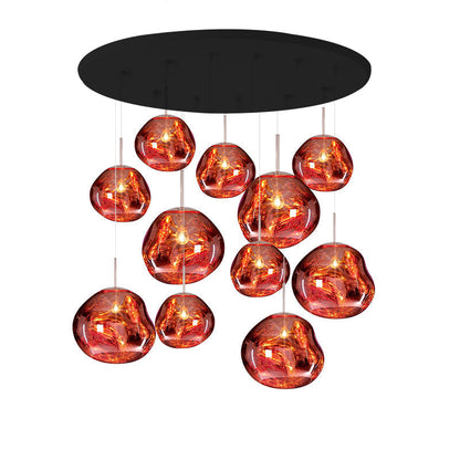 Multi Lava Round Chandelier