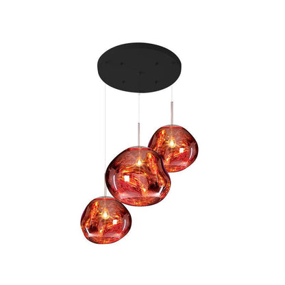 Multi Lava Round Chandelier