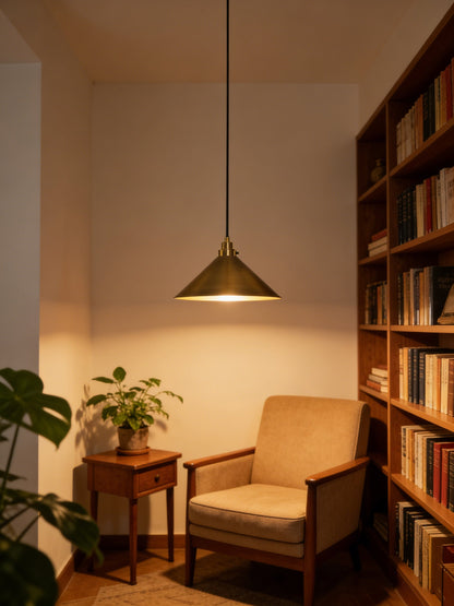 Metal Cone Pendant Light - view 2 | morylighting