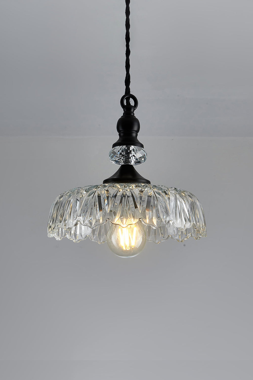 Mid-Century Clear Glass Pendant Light - view 20 | morylighting
