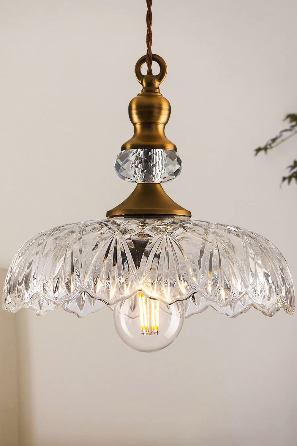Mid-Century Clear Glass Pendant Light - view 14 | morylighting