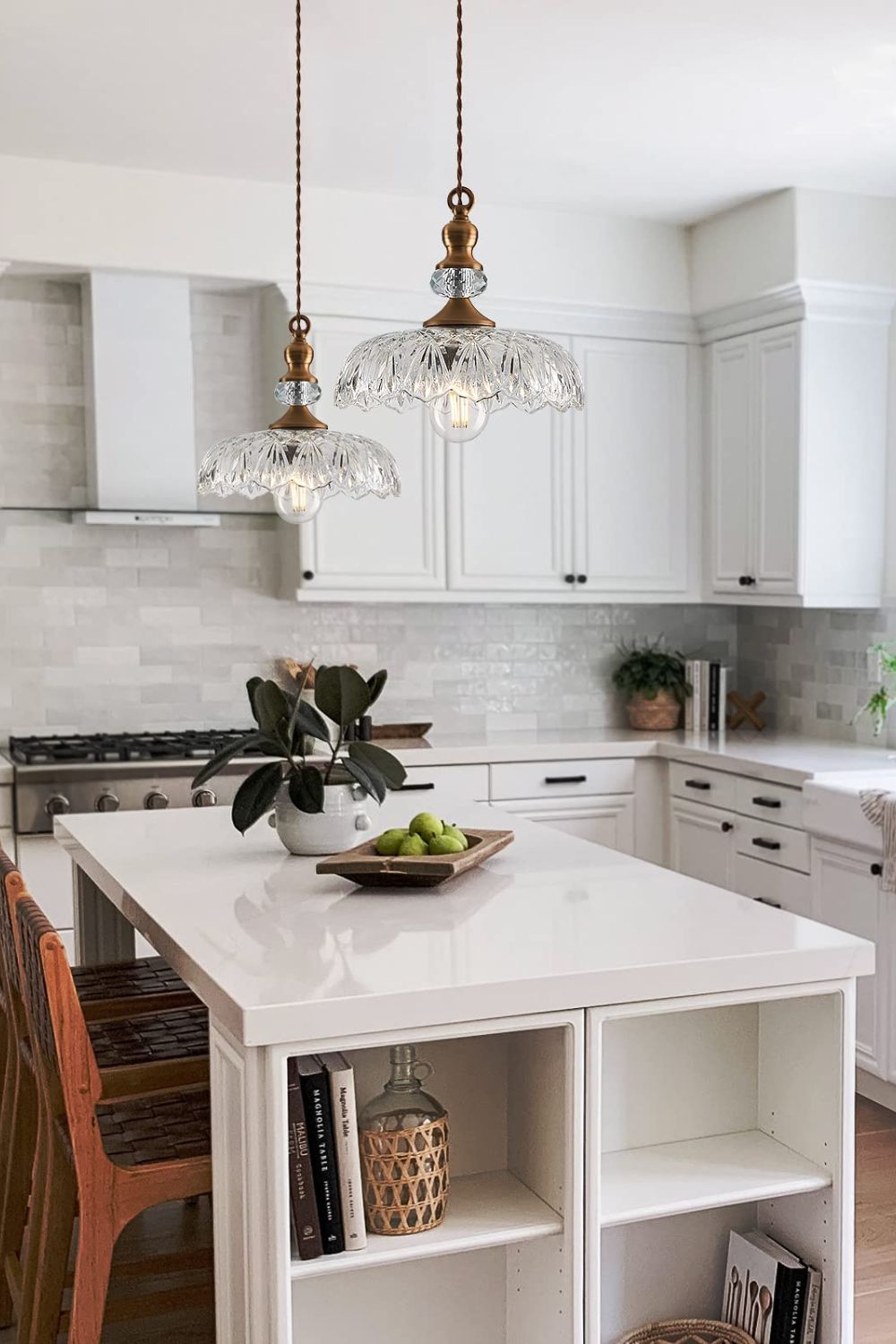 Mid-Century Clear Glass Pendant Light - view 6 | morylighting