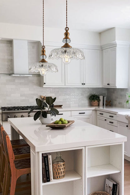 Mid-Century Clear Glass Pendant Light - view 6 | morylighting