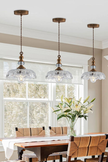 Mid-Century Clear Glass Pendant Light - view 7 | morylighting