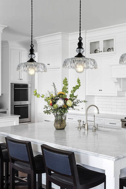 Mid-Century Clear Glass Pendant Light - view 8 | morylighting