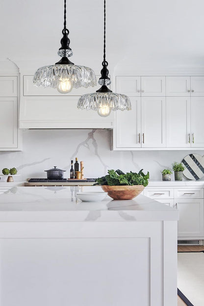 Mid-Century Clear Glass Pendant Light - view 9 | morylighting