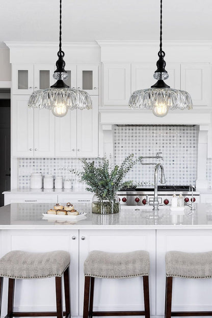 Mid-Century Clear Glass Pendant Light - view 10 | morylighting