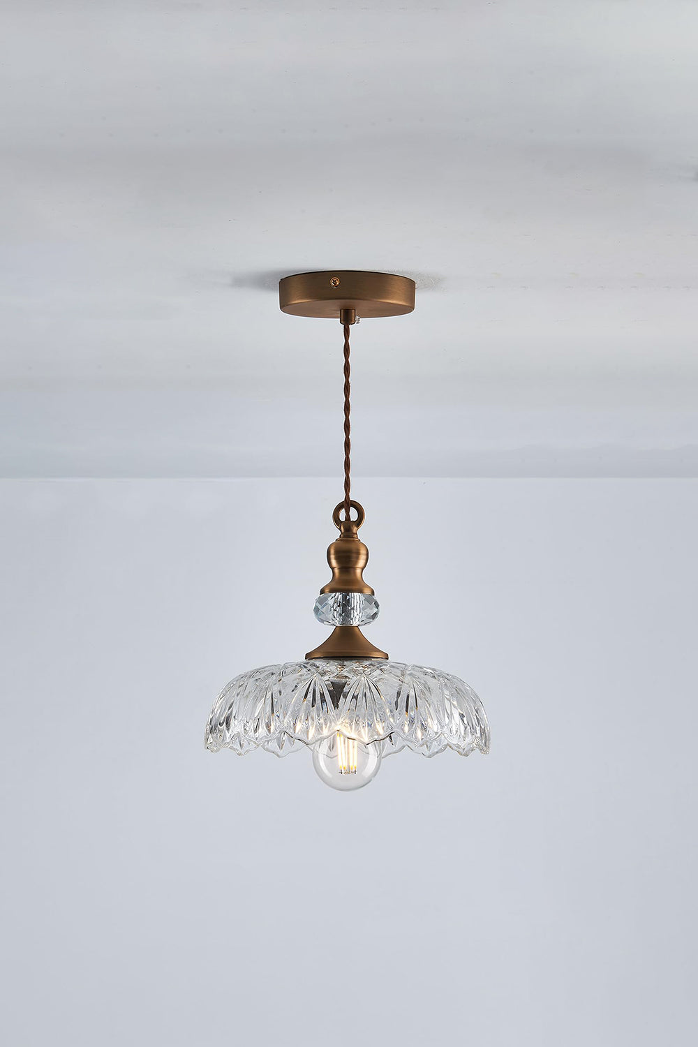 Mid-Century Clear Glass Pendant Light - view 18 | morylighting