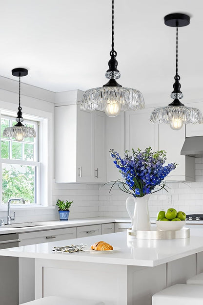 Mid-Century Clear Glass Pendant Light - view 11 | morylighting