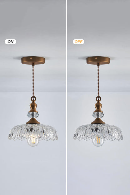 Mid-Century Clear Glass Pendant Light - view 17 | morylighting