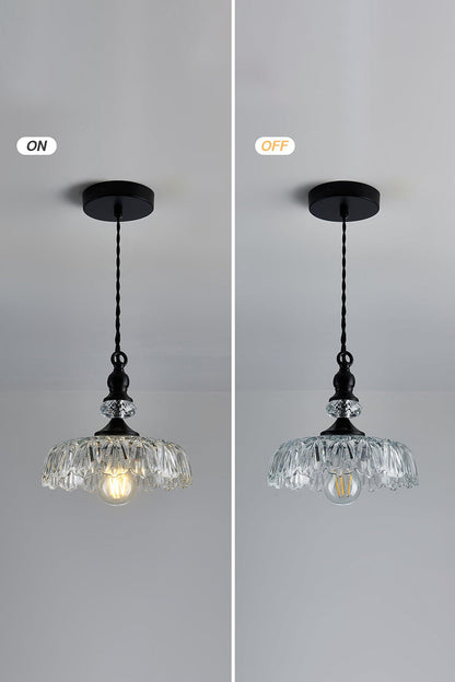 Mid-Century Clear Glass Pendant Light - view 16 | morylighting