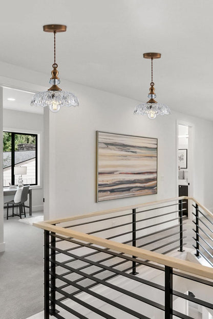 Mid-Century Clear Glass Pendant Light - view 5 | morylighting