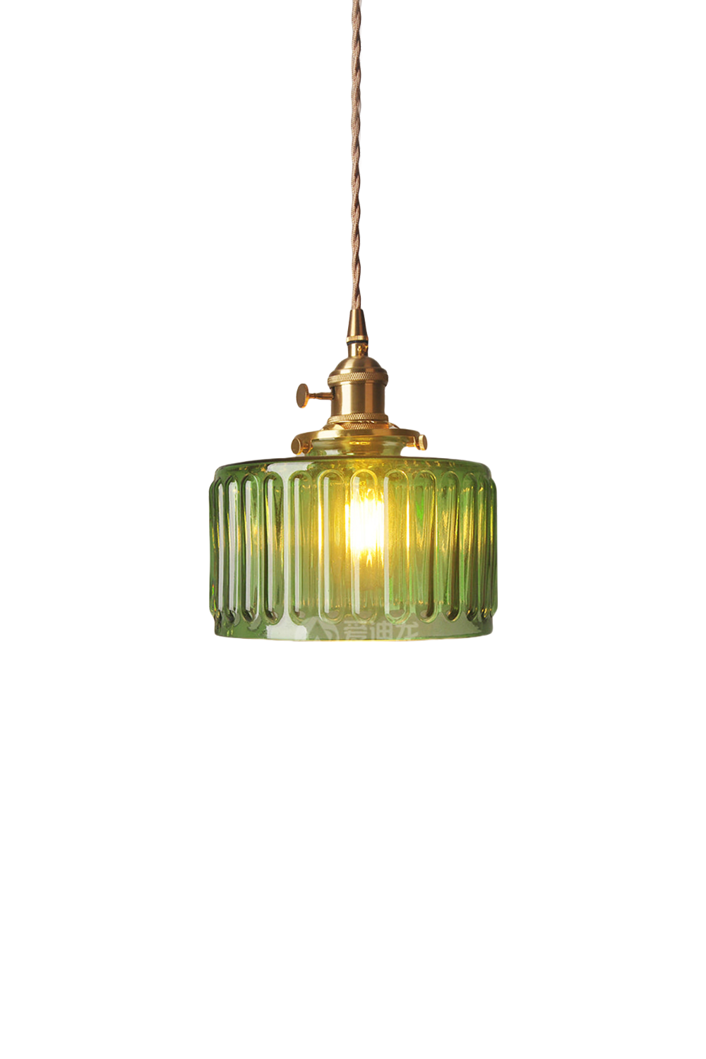 Mid-Century Grooved Glass Pendant Lamp | morylighting