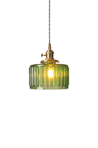 Mid-Century Grooved Glass Pendant Lamp | morylighting