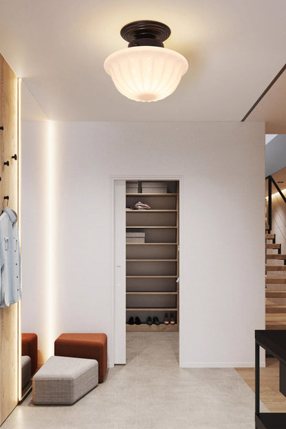 Milk Glass Ceiling Light - view 4 | morylighting