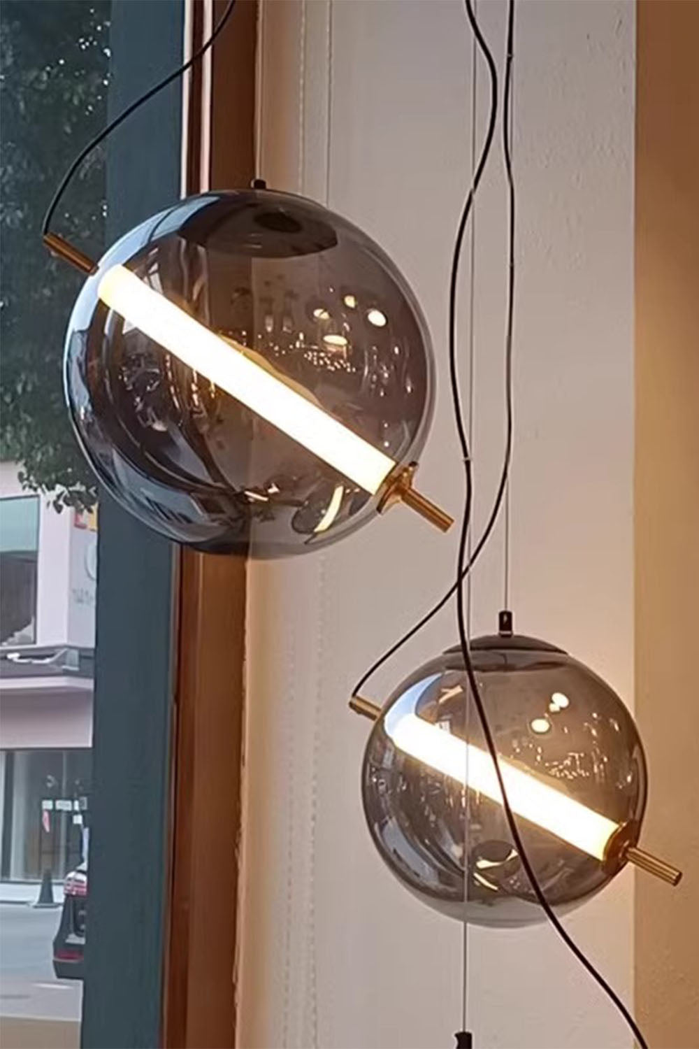 Minimalist Glass Ball Pendant Light - view 3 | morylighting