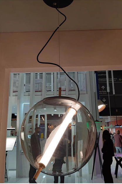 Minimalist Glass Ball Pendant Light - view 4 | morylighting
