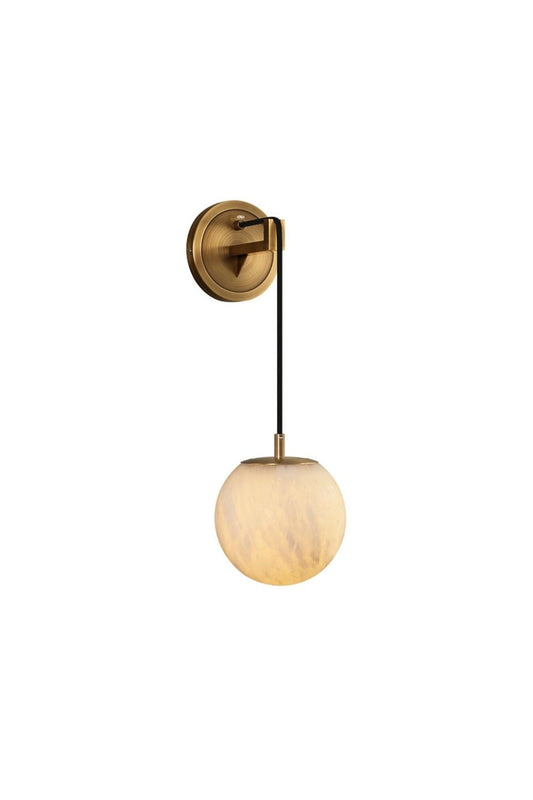 Minimalist Spherical Alabaster Wall Lamp | morylighting