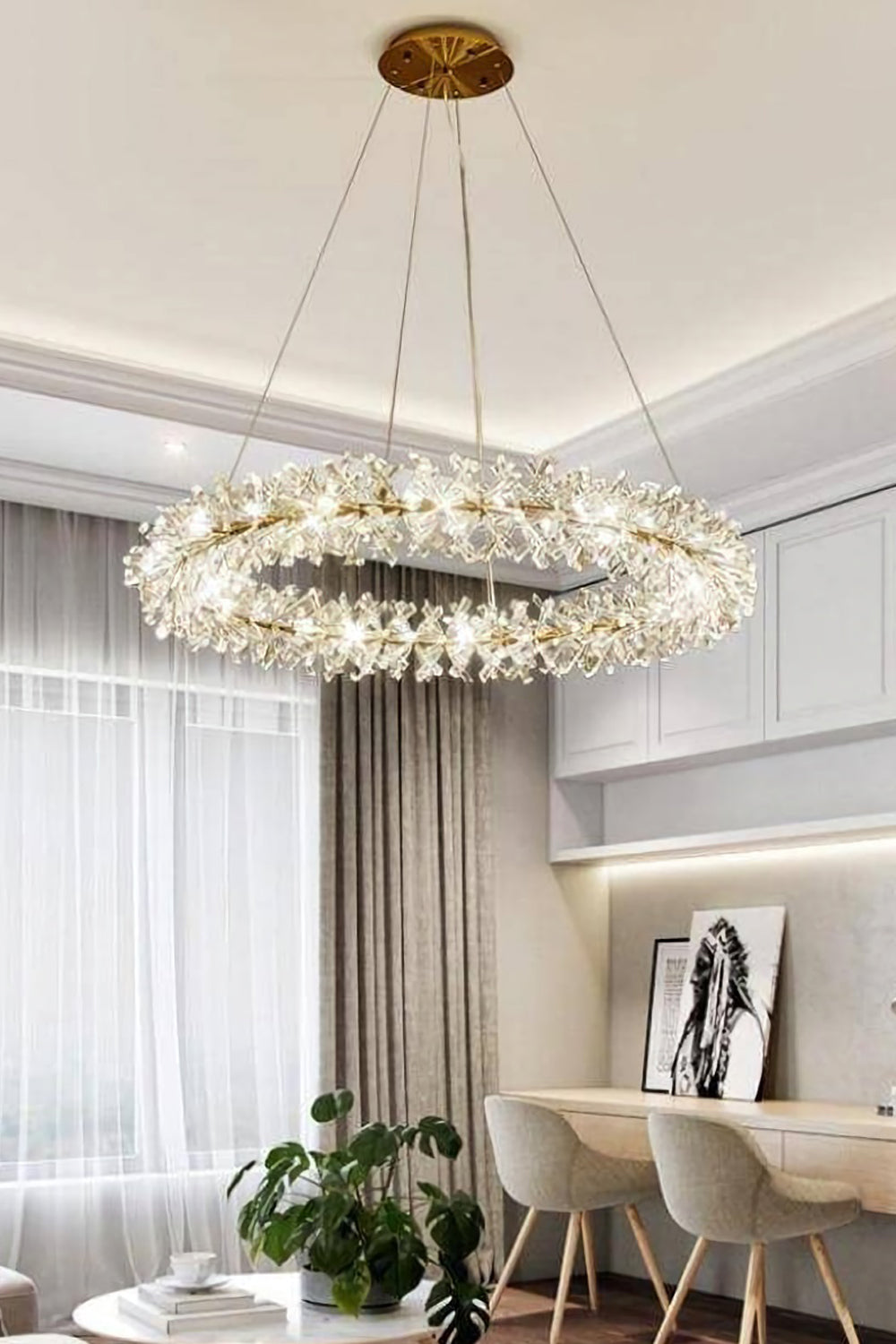 Mira Crystal Ring Chandelier - morylighting