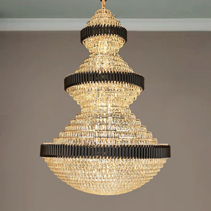 Morylighting Grand Lumina Round Iron Crystal Chandelier - Background Shot