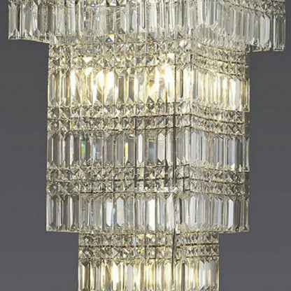 Morylighting Grand Tiered K9 Crystal Foyer Chandelier - Background Shot