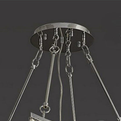 Morylighting Grand Tiered K9 Crystal Foyer Chandelier - Background Shot